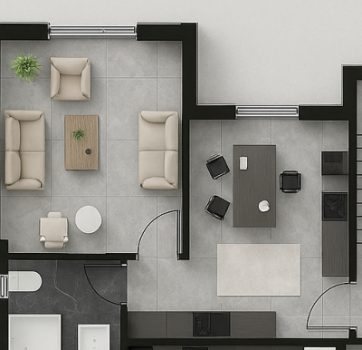 📌1+1 & 2+1 OFİS/KONUT APARTMAN PROJESİ