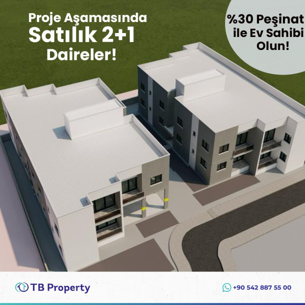 2+1 Apartments For Sale In The Project Phase In Gonyeli Region!-4