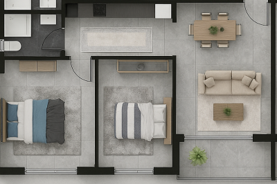 📌1+1 & 2+1 OFİS/KONUT APARTMAN PROJESİ